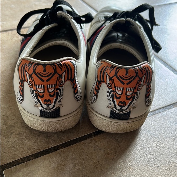Gucci Other - Gucci Tiger Stamp Shoes. Limited edition, well loved. Wear on toes.